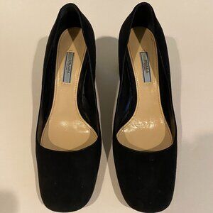Prada Black Suede Pumps